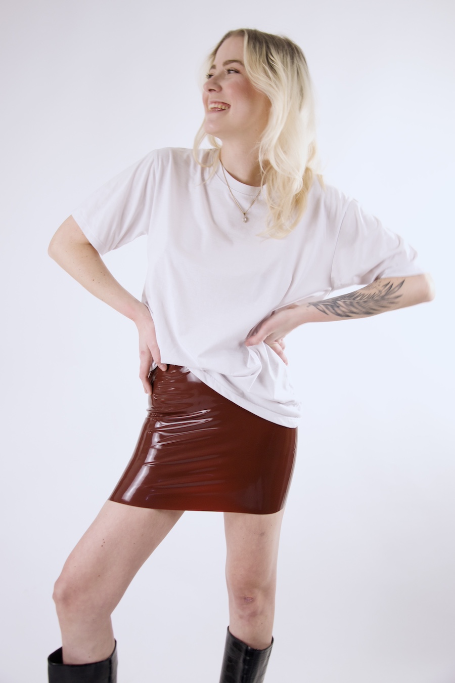 Latex Mini Skirt