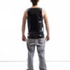 ardore metallic latex tank top for men with clean fitted silhouette, back view
