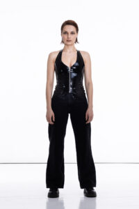Neckholder Top with Front Zip