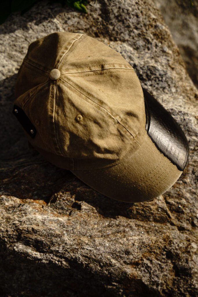 Cap with Leather & Latex Details
