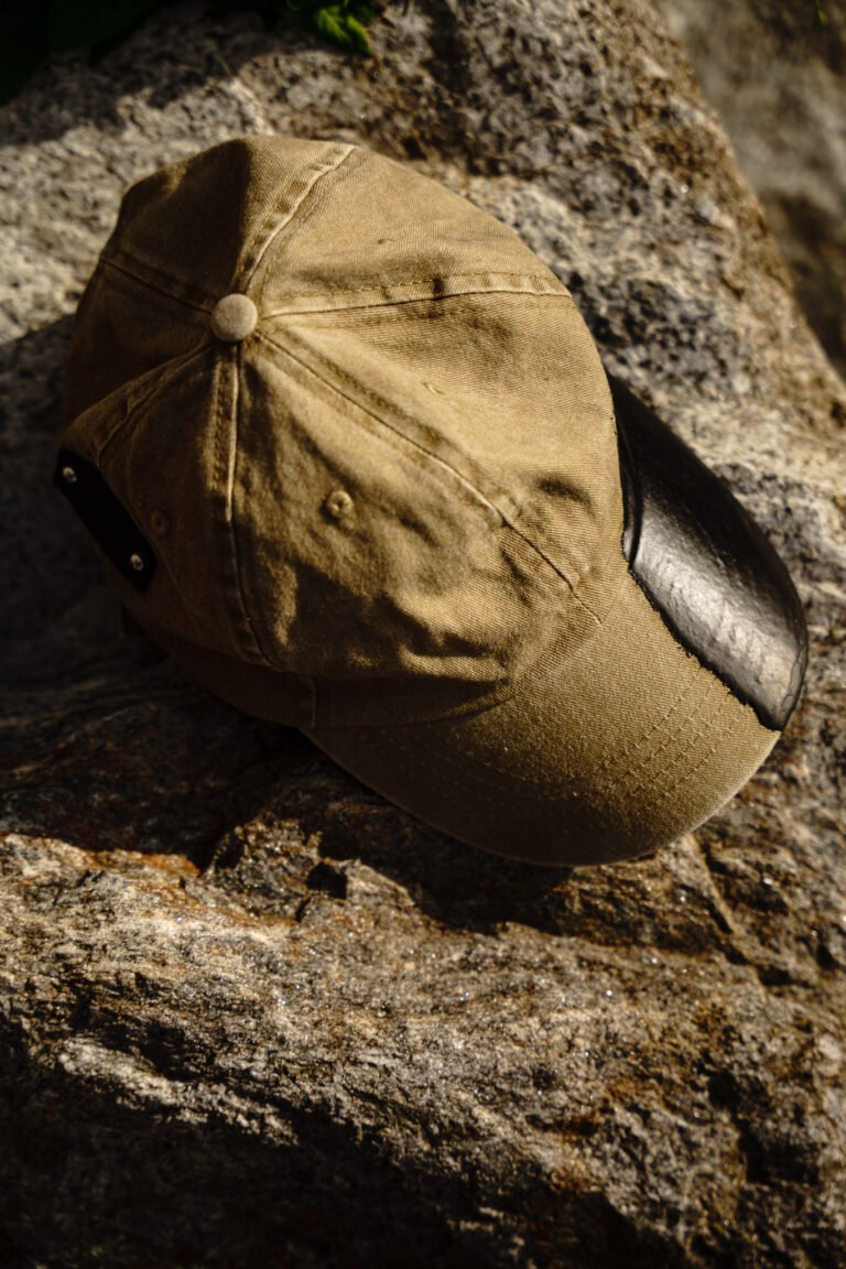 Cap with Leather & Latex Details