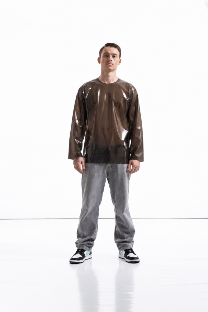 Long Sleeve Oversized Latex Shirt